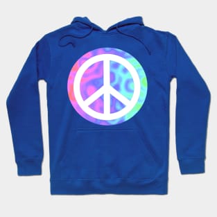 PEACE Sign White Trippy Border Hoodie